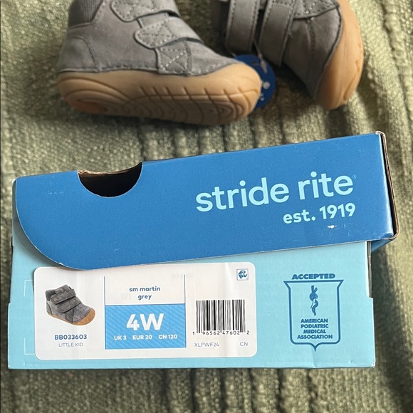 Stride Rite Gray and Tan Baby Walker Shoes - Picture 4 of 4